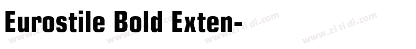 Eurostile Bold Exten字体转换